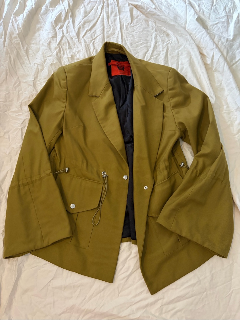 Thebe Magugu Toggle Waist Lime Green Blazer